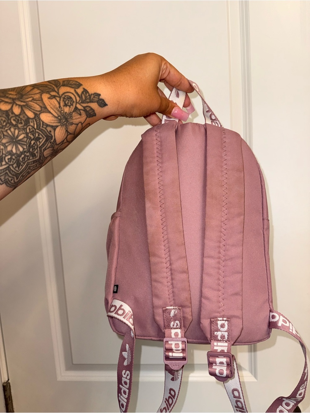 adidas Dusty Pink Trefoil mini backpack - Picture 2 of 4